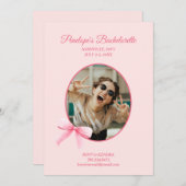 Coquette romantique Bachelorette Party Invitation (Devant / Derrière)