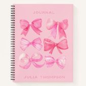 Coquette Rose Aquarelle tendance Bow Girly Journal (Devant)
