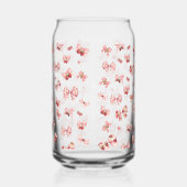 Coquette rose Bow avec fraises Can Glass (Droite)