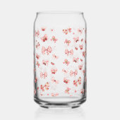 Coquette rose Bow avec fraises Can Glass (Gauche)