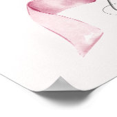 Coquette rose Bow Girl Anniversaire Affiche de bie (Coin)