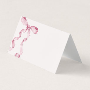Coquette Rose Bow Place Carte Décor Table