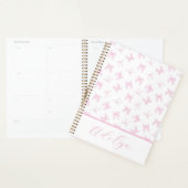 Coquette rose Bows Personnaliser le planificateur (Devant avec enveloppe)