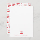 Coquette rose cerise - Jeu de cartes à notes perso (Devant / Derrière)