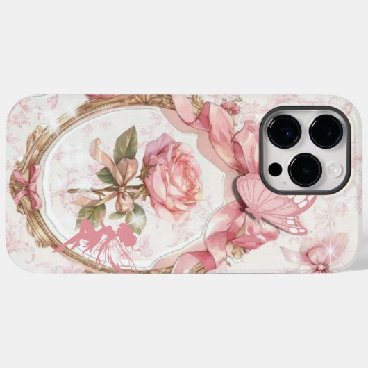 Coquette rose coque iphone - Feminine Softcore (Verso (horizontal))