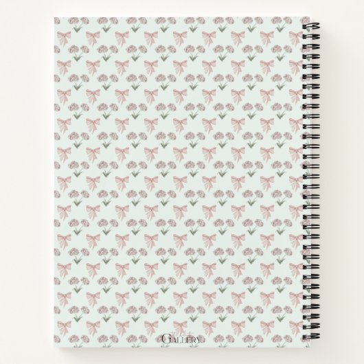 Coquette Rose et Bow Bullet Journal (Dos)