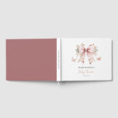 Coquette rose floral Bow Baby shower livre d'invit (Complet)