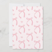 Coquette rose mignonne 13e anniversaire Invitation (Dos)