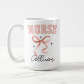 Coquette rose Mug infirmière, Cadeau de fin d'étud (Gauche)