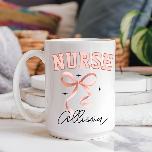 Coquette rose Mug infirmière, Cadeau de fin d'étud