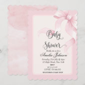 Coquette rose pâle et brune Invitation (Devant / Derrière)