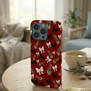Coquette Rouge Cramoisi et Blanc Motif iPhone