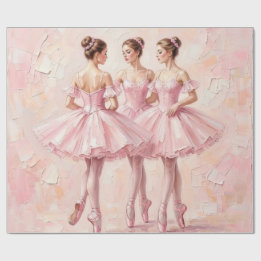 coquette roze ballerina verjaardag || inpakpapier