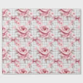 Coquette Roze Bloemen Cadeaupapier (Vlak)