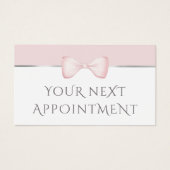 Coquette roze boog afspraak kaart (Voorkant)