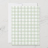Coquette roze boog en sage gingham 21e verjaardag kaart (Achterkant)