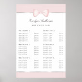 Coquette roze boog prijslijst poster (Voorkant)