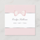 Coquette roze boog vierkant visitekaartje (Voorkant)