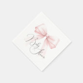 Coquette Roze Bow Baby shower Servet (Hoek)