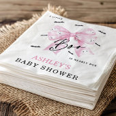 Coquette Roze Bow Boo Baby shower Servet