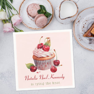 Coquette Roze Bow Cherry Cake Fancy Meisje Estheti Servet