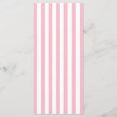 Coquette Roze Bow Elegant Baby shower Menu (Achterkant)