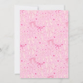 Coquette Roze Bow Ribbon Notitiekaartje (Achterkant)