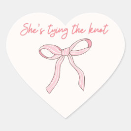 Coquette Roze Bow Vrijgezellenfeest Favoriet Hart Sticker