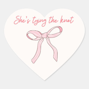 Coquette Roze Bow Vrijgezellenfeest Favoriet Hart Sticker