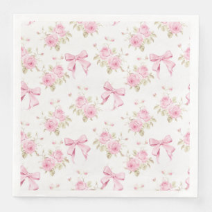 Coquette Roze Cottage Roos Servet