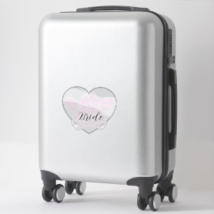 Coquette Roze doorzichtige strik-Bruid Sticker