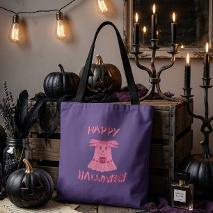 Coquette Roze Geest Gelukkig Halloween Digitale Ku Draagtas