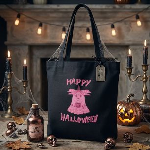 Coquette Roze Geest Gelukkig Halloween Digitale Ku Draagtas