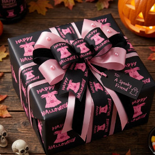 Coquette Roze Geest Gelukkig Halloween Digitale Ku Lint