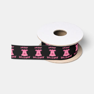 Coquette Roze Geest Gelukkig Halloween Digitale Ku Lint