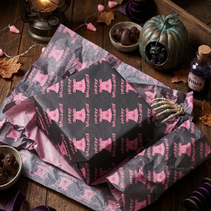 Coquette Roze Geest Gelukkig Halloween Digitale Ku Tissuepapier