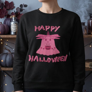 Coquette Roze Geest Gelukkig Halloween Digitale Ku Trui