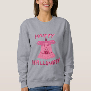 Coquette Roze Geest Gelukkig Halloween Digitale Ku Trui