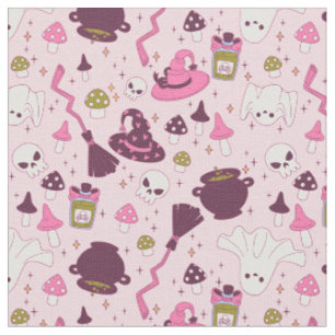 Coquette Roze Halloween Heks Cauldron pet Bezem Stof