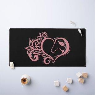 Coquette Roze Hart Paard Meisje Vrouwelijk Elegant Bureaumat