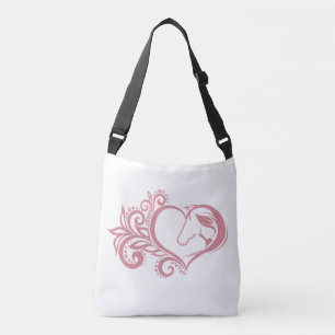 Coquette Roze Hart Paard Meisje Vrouwelijk Elegant Crossbody Tas