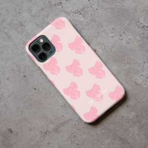 Coquette roze lint boog iPhone 15 pro max hoesje