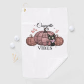 Coquette Roze Pompoen Kat Oversized T-shirt Golfhanddoek (Insitu)