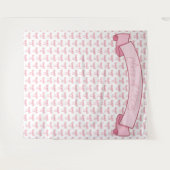 Coquette roze strik achtergrond wandkleed (Voorkant (horizontaal))