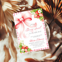 Coquette Roze Strik Bessen Zoete Baby Shower