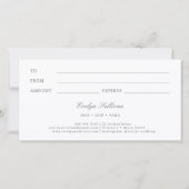 Coquette roze strik cadeaubon (Achterkant)