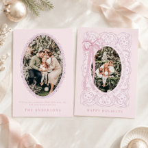 Coquette Roze Strik Grote Millennial Familie Kerst