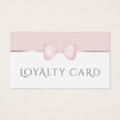 Coquette roze strik loyalty kaart (Voorkant)