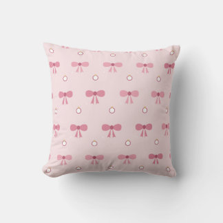Coquette Roze Strikte Kerst Patroon Worp Kussen