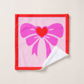 Coquette Ruban Motif rouge rose noir y2k (Gant de toilette)